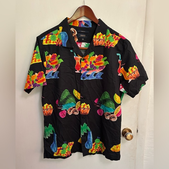 Roark Button Up Shirt Mens M Gonzo Tahiti Treat Tropical Hawaiian - Picture 1 of 10